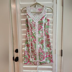 LILLY PULITZER l COLORFUL EMBROIDERED MIDI W POCKETS